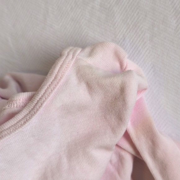 joe fresh 2-pack pink cotton snap footie sleeper pajamas 0-3 months baby girl - Picture 9 of 10